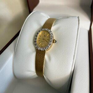 Paul Breguette Vintage Women's Wristwatch - Solid 14k Gold w/Diamonds
